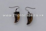 NGE153 11*20mm – 11*22mm oxhorn tiger eye gemstone earrings
