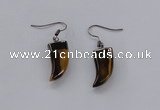 NGE153 11*20mm – 11*22mm oxhorn tiger eye gemstone earrings