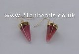 NGE155 11*20mm – 12*22mm cone agate gemstone earrings wholesale