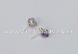 NGE164 4*6mm – 5*8mm freeform lavender amethyst earrings