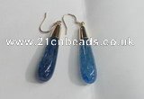 NGE17 10*40mm teardrop agate gemstone earrings wholesale