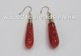 NGE19 10*40mm teardrop agate gemstone earrings wholesale