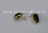 NGE198 10*14mm oval agate gemstone earrings wholesale