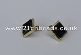 NGE203 12*12mm square agate gemstone earrings wholesale