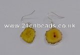 NGE206 18*20mm - 20*25mm freeform druzy agate gemstone earrings