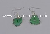 NGE210 18*20mm - 20*25mm freeform druzy agate gemstone earrings