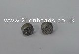 NGE215 8mm coin druzy agate gemstone earrings wholesale