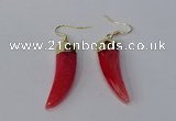 NGE229 10*40mm - 12*45mm oxhorn agate gemstone earrings wholesale