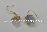 NGE23 10*14mm - 12*16mm nuggets druzy quartz earrings wholesale