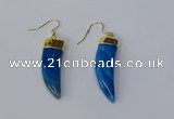 NGE230 10*40mm - 12*45mm oxhorn agate gemstone earrings wholesale