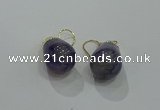 NGE235 15*20mm teardrop agate gemstone earrings wholesale