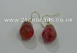 NGE236 15*20mm teardrop agate gemstone earrings wholesale