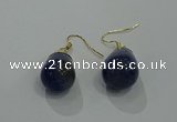 NGE237 15*20mm teardrop agate gemstone earrings wholesale