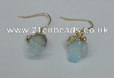 NGE24 10*14mm - 12*16mm nuggets druzy quartz earrings wholesale