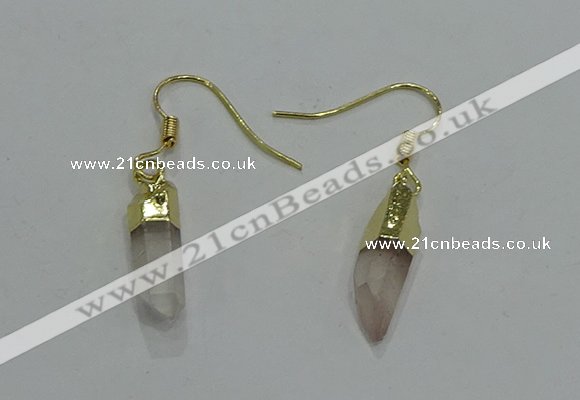 NGE250 5*16mm - 5*18mm sticks white crystal gemstone earrings