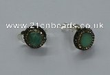 NGE283 15mm - 16mm coin australia chrysoprase earrings wholeasle