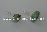 NGE310 6*8mm - 8*10mm nuggets amazonite earrings wholesale