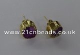 NGE314 12mm - 14mm freeform druzy agate earrings wholesale