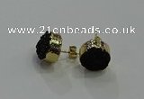 NGE319 12mm - 14mm freeform druzy agate earrings wholesale