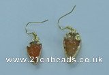 NGE381 9*18mm - 10*20mm arrowhead druzy agate earrings wholesale