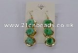 NGE396 10*32mm - 12*38mm druzy agate gemstone earrings