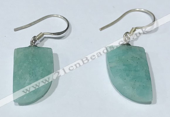 NGE424 10*15mm horn-shaped amazonite earrings wholesale