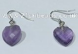 NGE431 10*10mm heart-shaped amethyst earrings wholesale