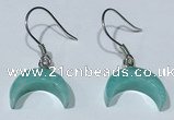 NGE433 10*14mm moon-shaped amazonite earrings wholesale