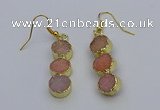 NGE5042 10*30mm - 10*32mm druzy agate gemstone earrings wholesale