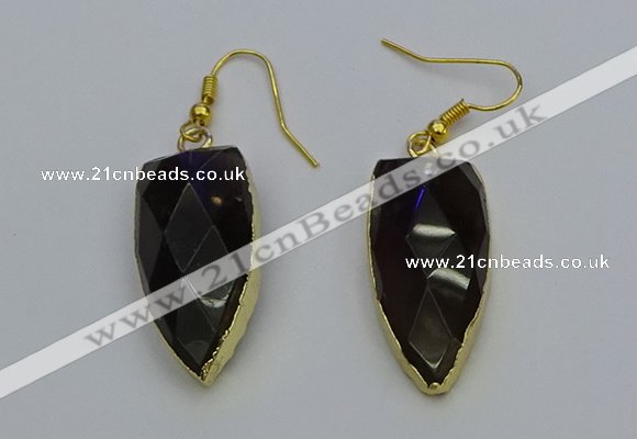 NGE5055 12*35mm - 15*40mm arrowhead smoky quartz pendants