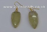 NGE5057 12*35mm - 15*40mm arrowhead lemon quartz pendants