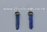 NGE5100 10*35mm - 15*45mm freeform blue kyanite earrings