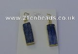 NGE5102 9*25mm rectangle blue kyanite earrings wholesale
