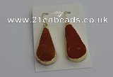 NGE5172 15*28mm - 15*30mm flat teardrop mookaite earrings