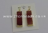 NGE5173 10*28mm - 10*30mm rectangle mookaite earrings