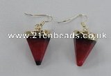 NGE62 14*20mm - 15*22mm cone agate gemstone earrings wholesale