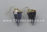 NGE63 14*20mm - 15*22mm cone agate gemstone earrings wholesale