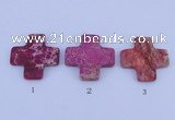 NGP03 5PCS 45*45mm cross dyed imperial jasper pendants wholesale