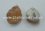 NGP1001 25*35mm - 35*45mm freeform druzy agate beads pendant