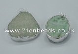 NGP1006 25*35mm - 35*45mm freeform druzy agate beads pendant