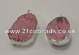 NGP1008 25*35mm - 35*45mm freeform druzy agate beads pendant