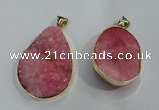 NGP1020 25*35mm - 35*45mm freeform druzy agate beads pendant