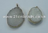 NGP1022 25*35mm - 35*45mm freeform druzy agate beads pendant