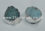 NGP1047 20*30mm - 25*35mm freeform druzy agate beads pendant