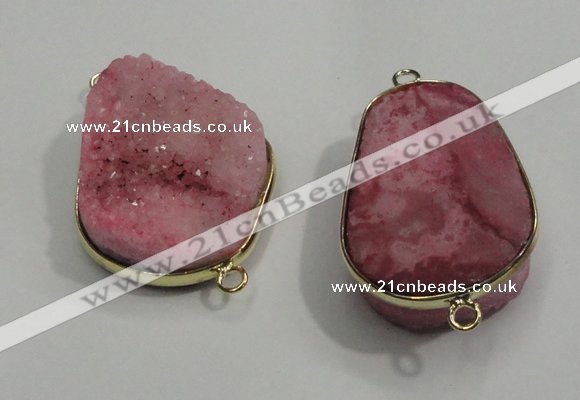 NGP1053 20*30mm - 25*35mm freeform druzy agate beads pendant