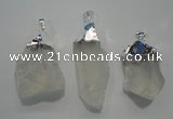 NGP1085 20*30mm - 25*50mm nuggets white crystal pendants