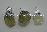 NGP1086 20*30mm - 25*50mm nuggets yellow quartz pendants