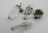 NGP1094 18*40mm - 15*55mm faceted nuggets mixed quartz pendants