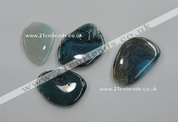 NGP1173 30*50mm - 35*60mm freeform agate gemstone pendants wholesale