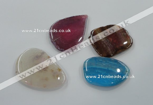 NGP1177 40*50mm - 50*60mm freeform agate gemstone pendants wholesale